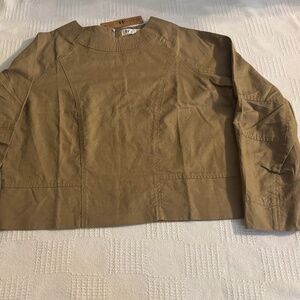 S.P Fashion Women’s Linen Top PullOver Khaki Linen Sz S/M